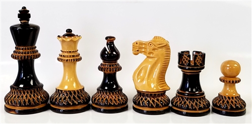 Unique Chess Set With Pieces Ambrosia Maple and Dark Walnut 